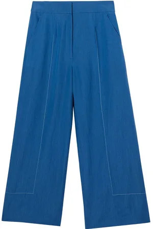 Burberry Pantalones anchos con sobrehilado