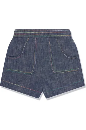 ZIMMERMANN Pantalones cortos vaqueros con costuras decorativas