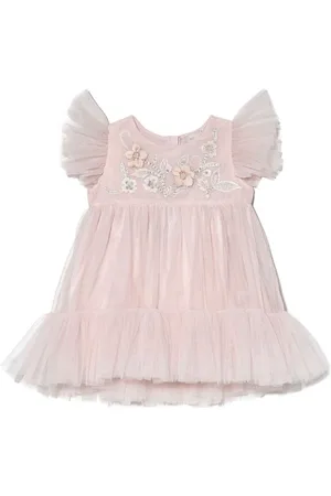 Tutu Du Monde Vestido Bebe Blue Orchid con bordado floral