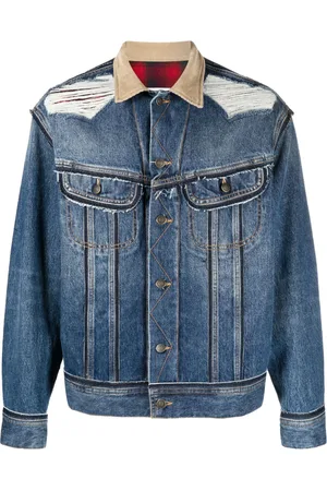 Maison Margiela Chaqueta vaquera con efecto envejecido de x Pendleton