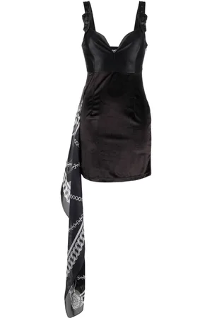 VERSACE Vestido corto con detalle de pañuelo