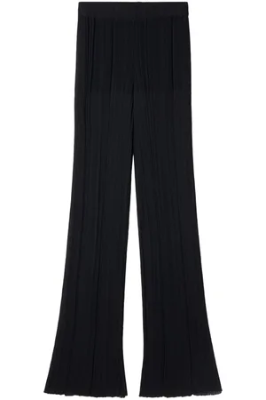 Stella McCartney Pantalones rectos con efecto plisado