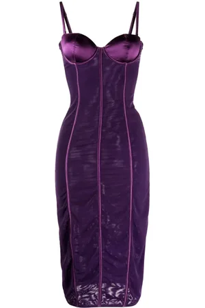 FLEUR DU MAL Vestido tipo bustier de malla