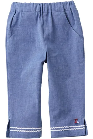 Familiar Pantalones acampanados con motivo bordado