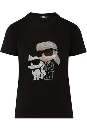 Karl Lagerfeld Camiseta Ikon con strass