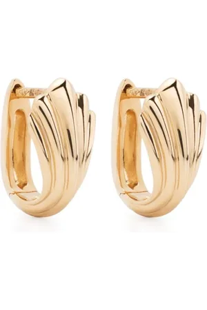 Lizzie Mandler Aros huggie Fluted en oro amarillo de 18 kt