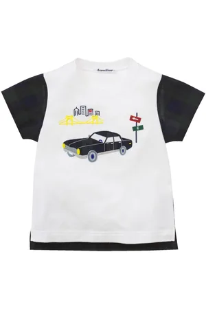 Familiar Camiseta con motivo bordado