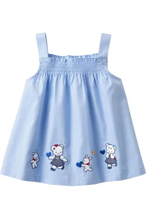 Familiar Vestido con motivo bordado
