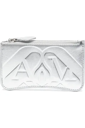 Alexander McQueen Cartera con logo en relieve