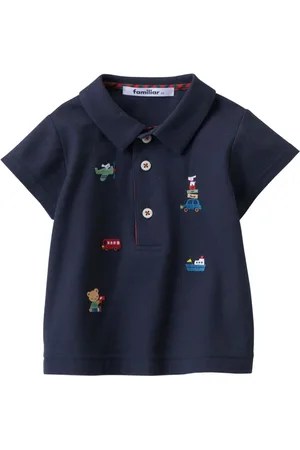 Familiar Polo con motivo bordado