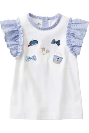 Familiar Camiseta con ribete de volantes