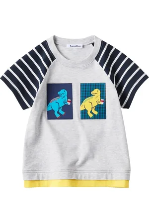 Familiar Camiseta con parche de dinosaurio