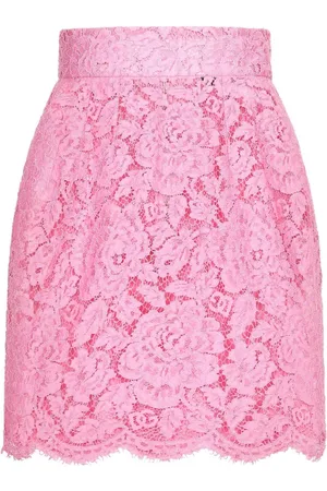 Dolce & Gabbana Minifalda con encaje floral