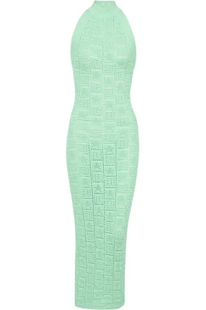 Balmain Vestido midi con monograma