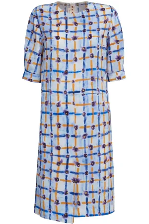 Marni Vestido midi asimétrico con estampado floral