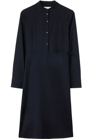 Jil Sander Vestido camisero con panel cruzado