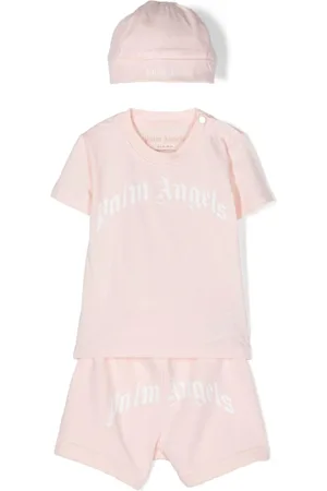 Palm Angels Set de pelele con logo estampado
