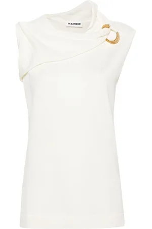 Jil Sander Top sin mangas con apliques