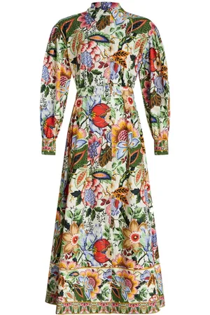 Etro Vestido camisero largo con estampado floral