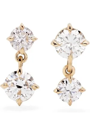 Lizzie Mandler Pendientes Large Alternating en oro amarillo de 18 kt con diamante