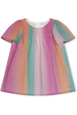 Chloé Vestido fruncido con efecto degradado