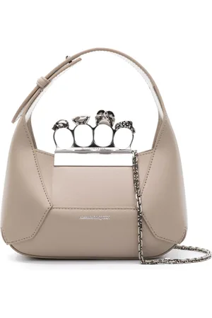 Alexander McQueen Bolso The Jeweled Hobo mini de cuero