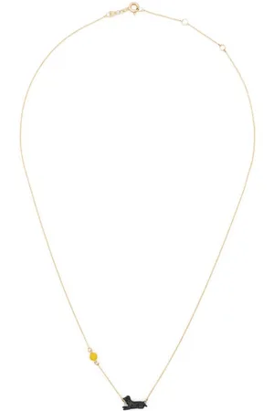Aliita Collar con charm en oro amarillo de 9 kt con esmalte