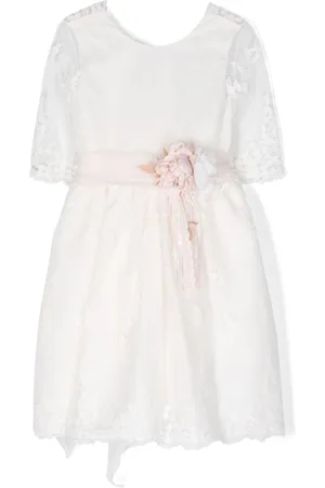 Mimilù Vestido midi con detalles de encaje