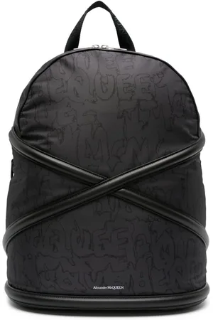 Alexander McQueen Mochila con tiras cruzadas y logo