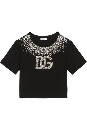 Dolce & Gabbana Camiseta con logo DG en strass