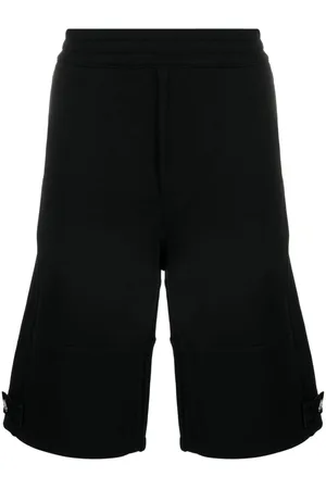 Alexander McQueen Bermudas con placa del logo