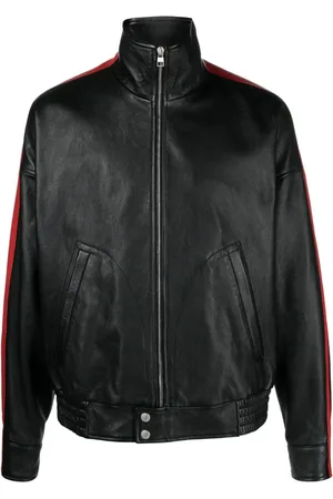 Alexander McQueen Chaqueta biker a rayas