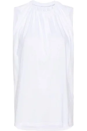 Maison Margiela Camiseta de tirantes con detalle fruncido