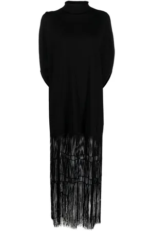 Khaite Vestido largo Olson con flecos