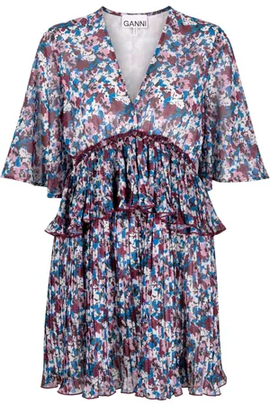 Ganni Vestido corto con estampado floral