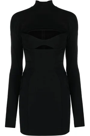 MUGLER Vestido corto con aberturas