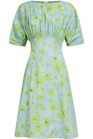 Marni Vestido fruncido con estampado floral