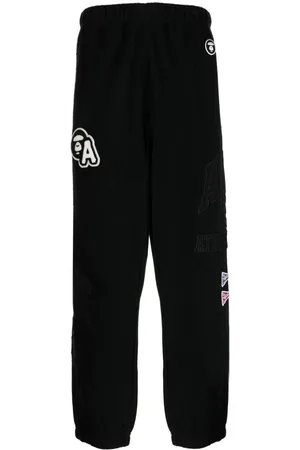 A Bathing Ape Pantalones de chándal con aplique del logo