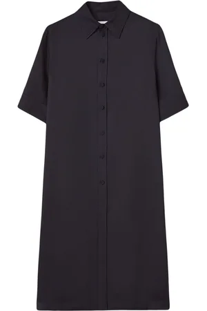 Jil Sander Vestido camisero midi de manga corta