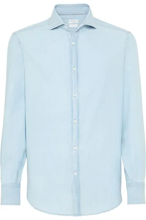 Brunello Cucinelli Camisa con cuello italiano