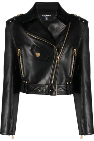 Balmain Chaqueta biker con cremallera