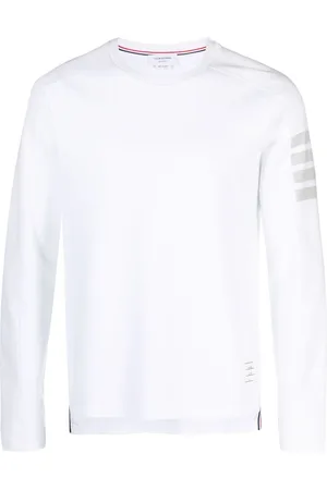 Thom Browne Camiseta con motivo 4-Bar y manga larga