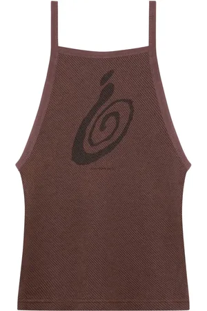 Courrèges Camiseta de tirantes con estampado gráfico