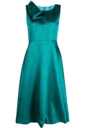 FELY CAMPO Vestido midi con detalle drapeado