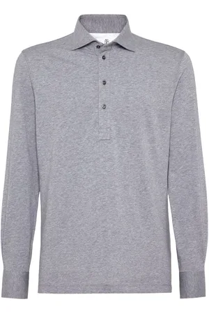 Brunello Cucinelli Polo con efecto de melange