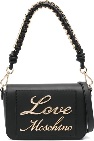 Moschino Bolso de hombro con placa del logo