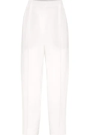 Brunello Cucinelli Pantalones capri de talle alto