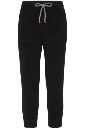 Brunello Cucinelli Pantalones de chándal de canalé