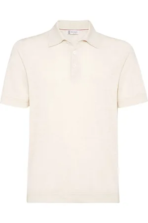Brunello Cucinelli Polo con cuello de canalé