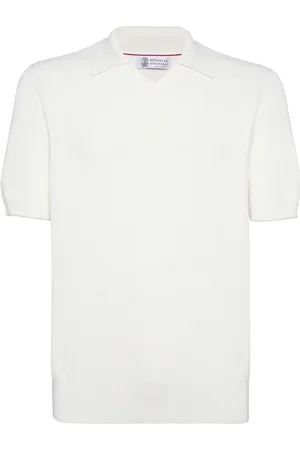 Brunello Cucinelli Polo con cuello de pico